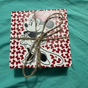 Minnie and Mickey coasters